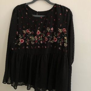 Embroidered blouse- XL